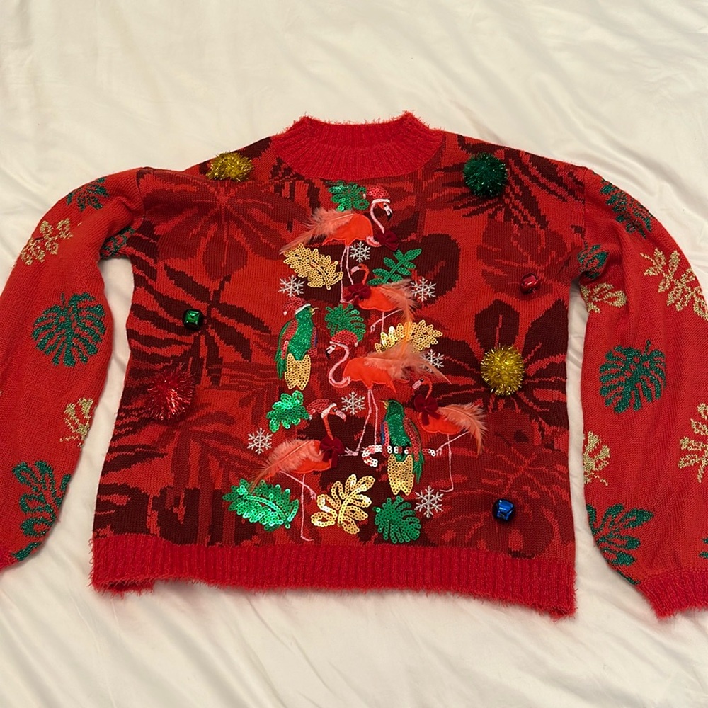 Holiday Flamingo Sweater